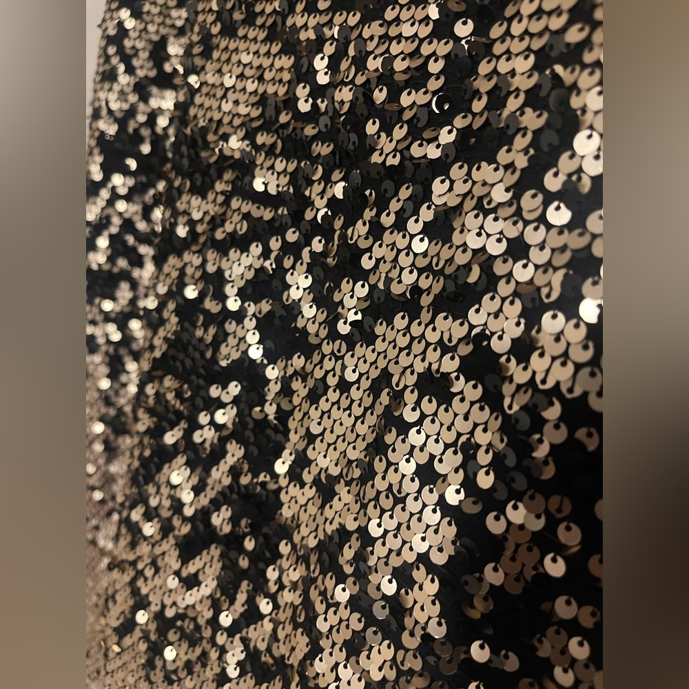 Free People Pop Goes The Party Sequin Mini Tunic Dress • XS • Black Gold - Picture 7 of 11